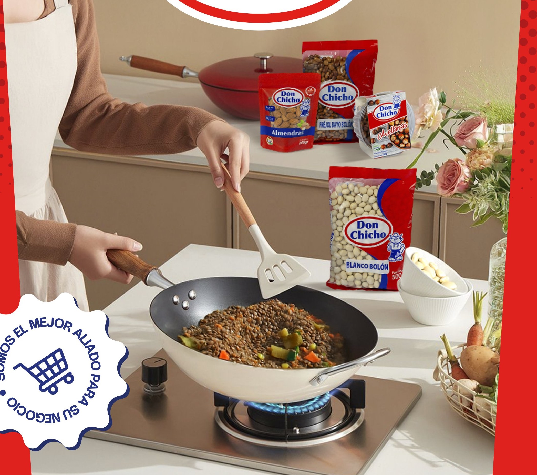 Cocina con productos Don Chicho